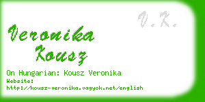 veronika kousz business card